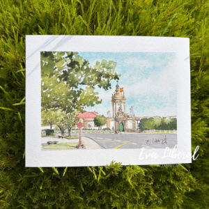 lamina-puerta-dique-arsenal-militar-ferrol-acuarelas-eva-liberal